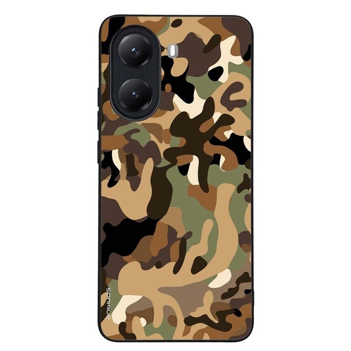 Husa telefon Sonique Camouflage Army pentru Xiaomi Poco X7 Pro 5G, silicon, antisoc, multicolor
