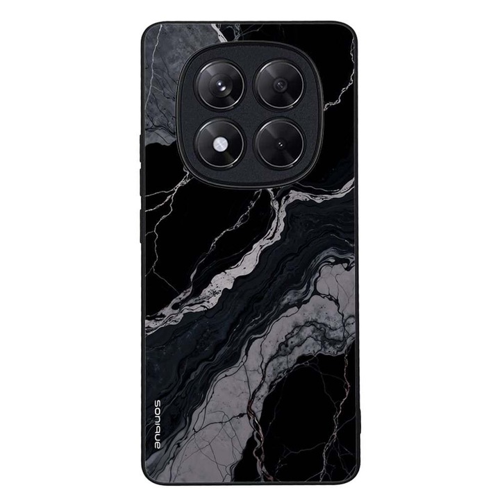 Husa telefon Sonique Marble Series, pentru Xiaomi Poco X7 Pro 5G, silicon, antiderapant, negru