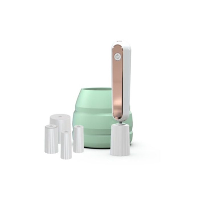 Curatator electric pentru pensule de machiaj, alb