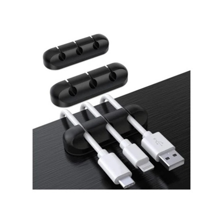 Комплект от 3 силиконови органайзера за USB кабели