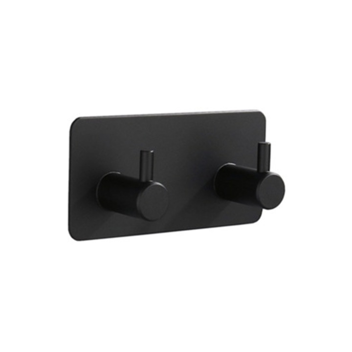 Set de carlige adezive fara gaurire pentru prosop, perete, bucatarie, usa, 2 bucati