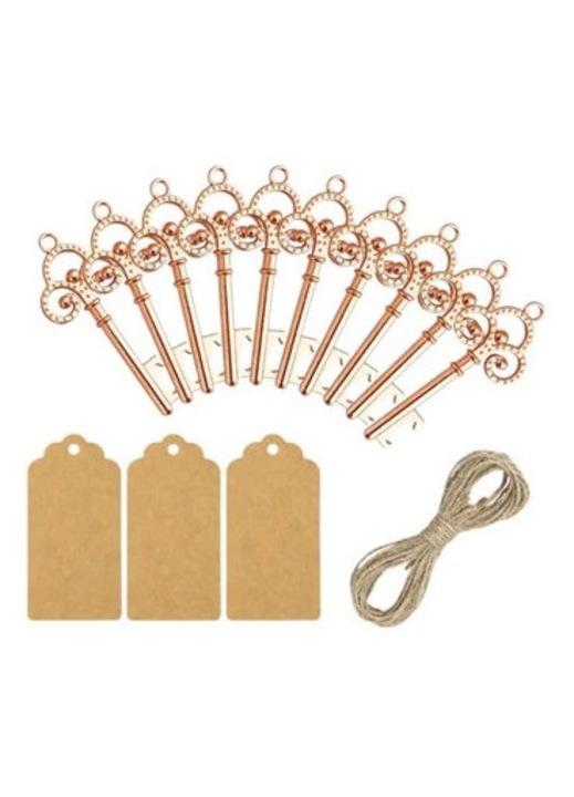 Breloc creativ vintage, deschizator de bere, decorare nunta, cercuri, set