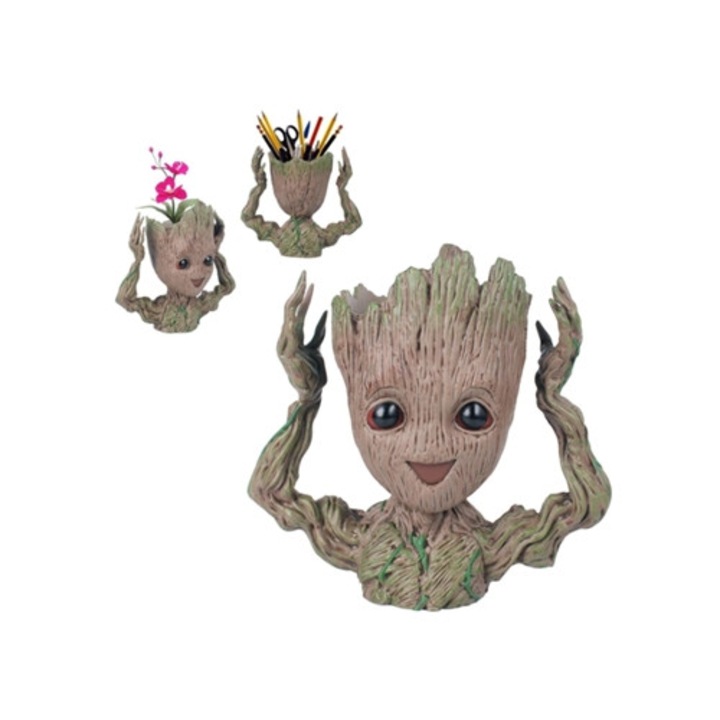 Саксия Groot Treeman, комплект малки саксии за сукуленти, поставка за химикалки, многоцветен