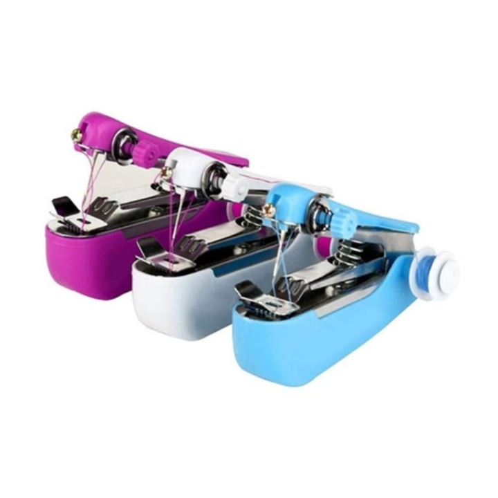 Masina de cusut mini portabila, design ergonomic, compacta, unelte de tesut non-electrica