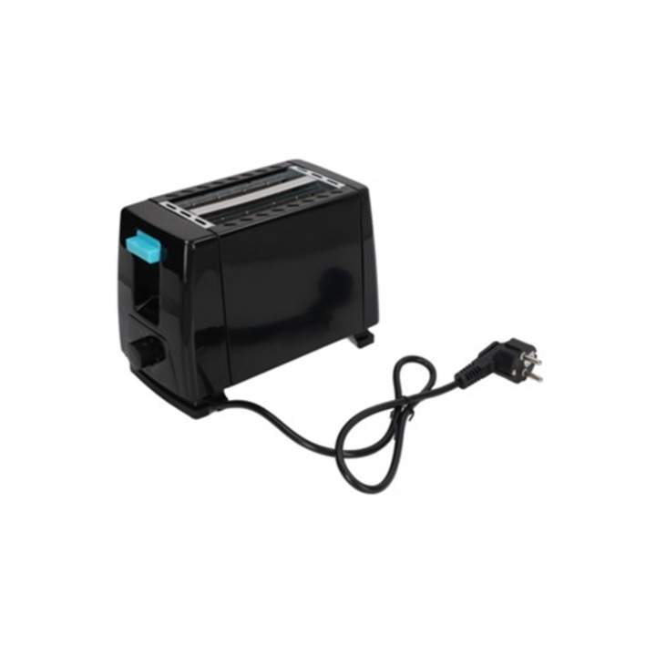 Kenyérpirító 650W, 2 szeletes, rozsdamentes acél, 6 mód, kivehető tálca