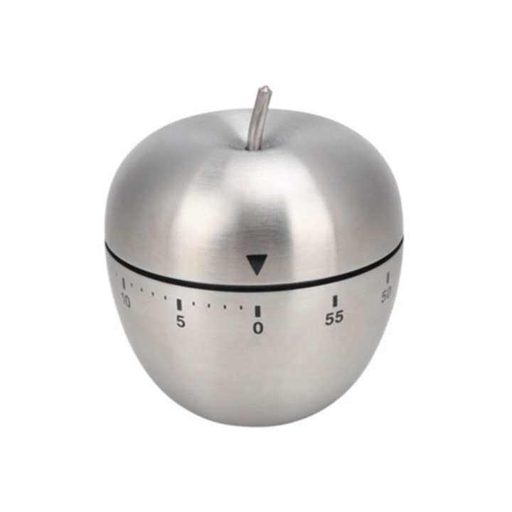 Timer mecanic de bucatarie in forma de fruct, alarma de 60 minute, rotire 360°, multicolor
