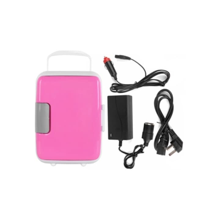 Frigider auto compact 4L, roz