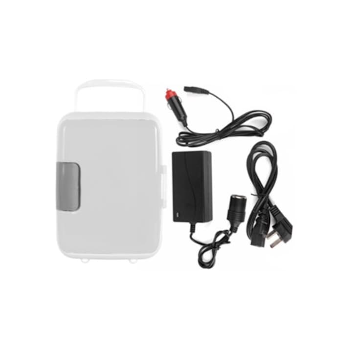 Frigider auto compact 4L, alb, functie de racire si incalzire