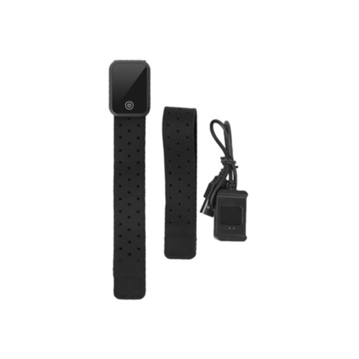 Bluetooth 4.0 fitnesz karkötő pulzusmérővel és intelligens szenzorral, fekete