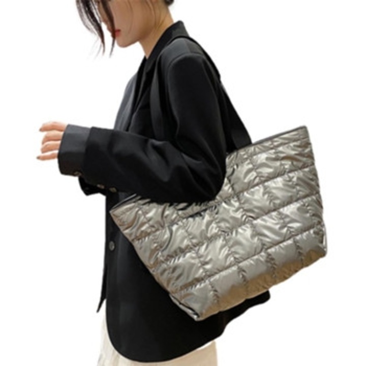 Geanta de umar pentru femei, design cu diamante, capacitate mare, iarna
