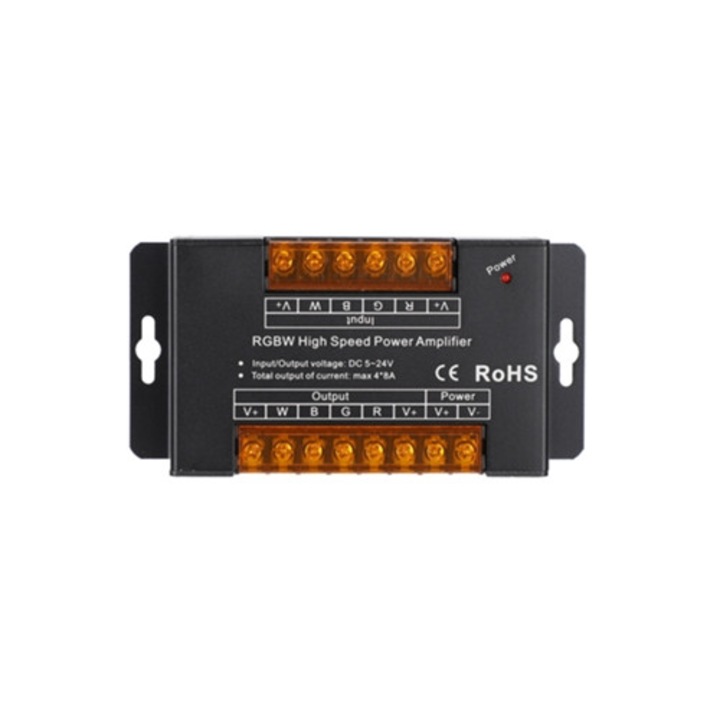 Controller benzi LED RGBW 5V 24V, amplificator semnal si sursa de alimentare