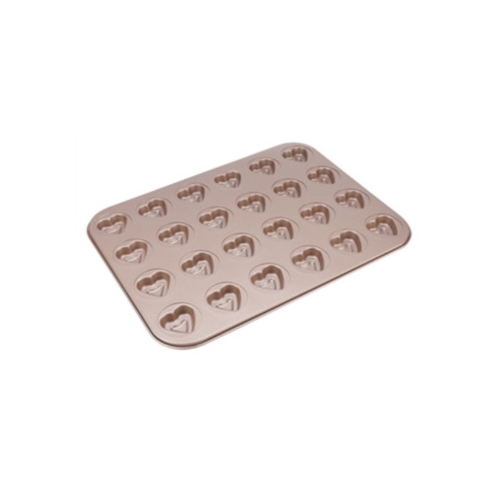 Szív alakú sütőforma, 24 formás, tapadásmentes, konyhai készlet