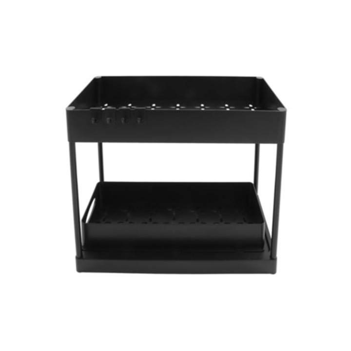 Mosogató alatti rendszerező, szett, nagy kapacitású, 2 kihúzható kosár, többszínű, fürdőszobába és konyhába