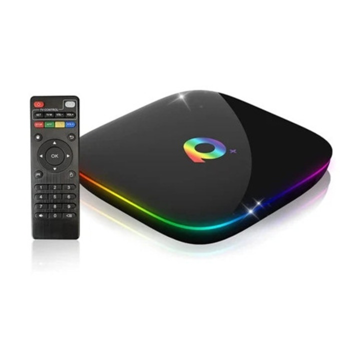 Mediaplayer TV Box Android H6 4GB RAM 64GB ROM 6K, fekete