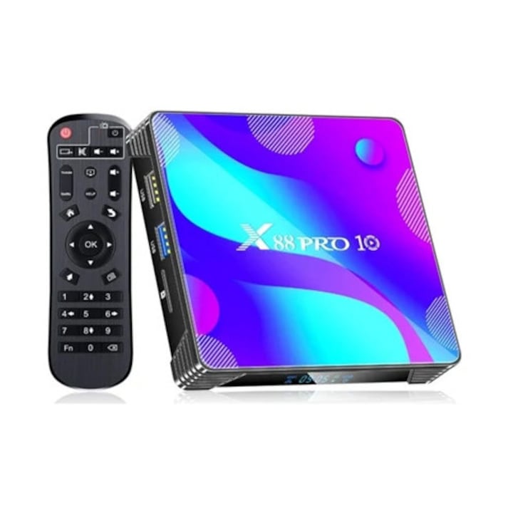 Mediaplayer Android TV Box X88 Pro 2GB RAM, 16GB ROM, 4K, fekete - eMAG.hu