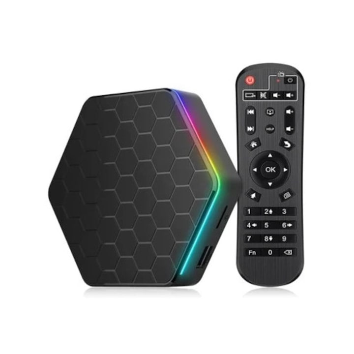 Mediaplayer Android Tv Box H618 4GB RAM 32GB ROM 6K, fekete