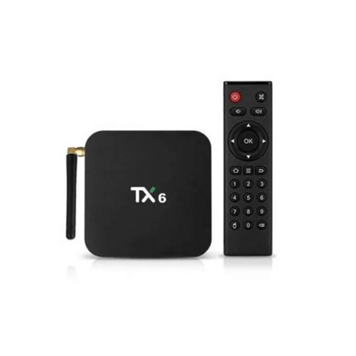 Mediaplayer Android TV Box Tx6 2GB RAM, 16GB ROM, 4K, fekete