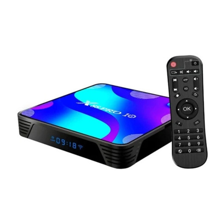 Mediaplayer Android TV Box Rk3318 4GB RAM 32GB ROM 4K, fekete