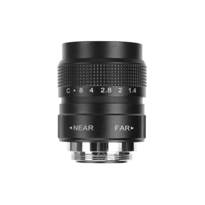 Обектив 25mm F1.4 C-Mount за охранителна камера, ефективно насочване на светлината, многоцветен