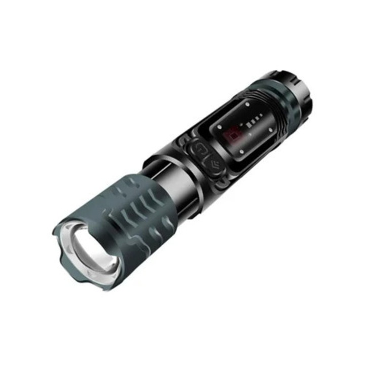 Презареждаем USB LED фенер, магнитен, водоустойчив, черен, за къмпинг и туризъм