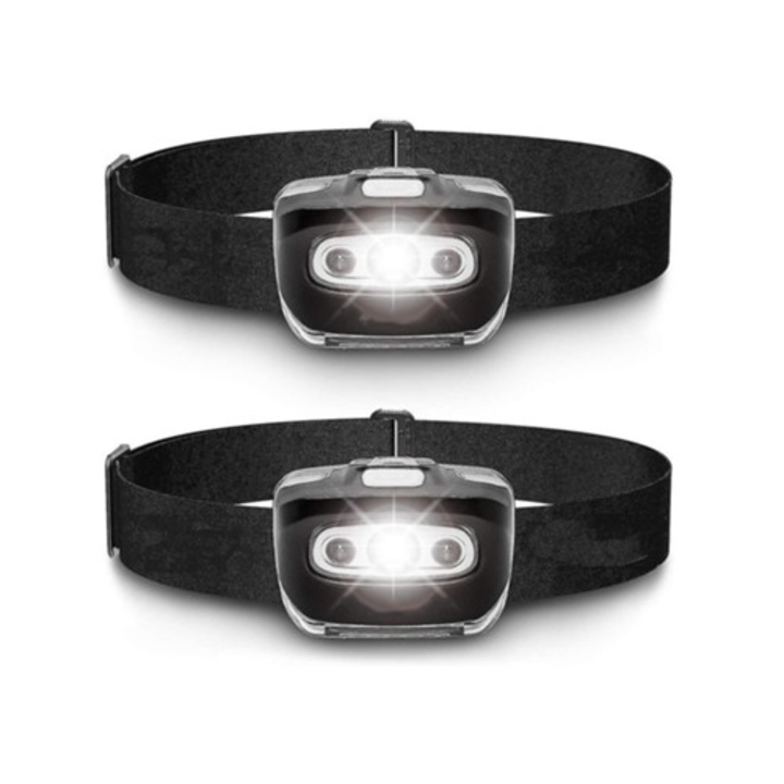 LED фенер 2 броя, Yizhood, черен, за бягане и къмпинг