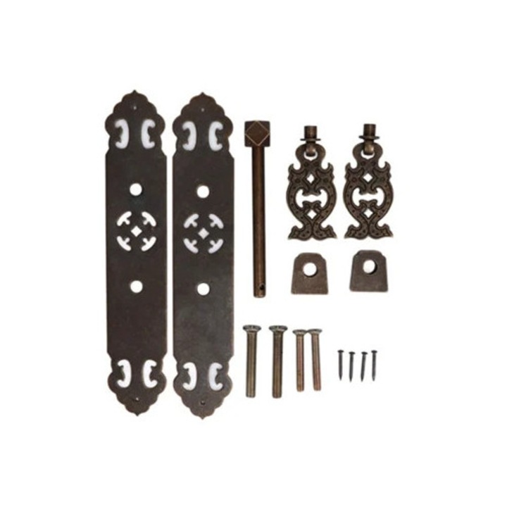 Manere retro din alama antica rezistente la rugina pentru sertare si dulapuri, set