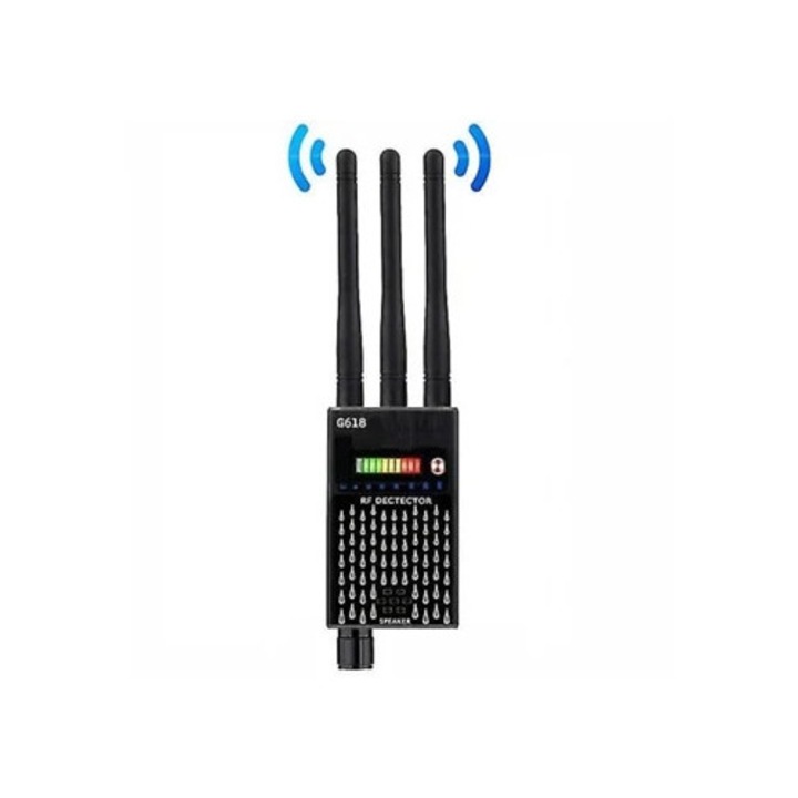 Vezeték nélküli GPS detektor G618, kém eszköz, fekete