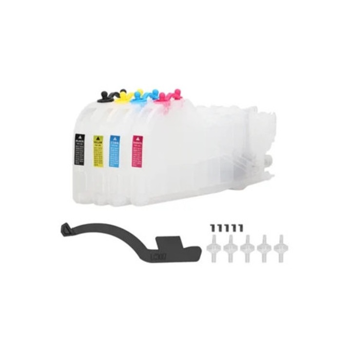 4 darabos utántölthető tintapatron készlet tintasugaras nyomtatókhoz, többszínű