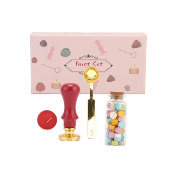 Комплект прозрачни восъчни печати Macaron Color, за покани и сватбени декорации