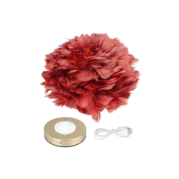 Veioza LED cu dimmer continuu, control tactil, incarcare USB, pentru dormitor si cafea