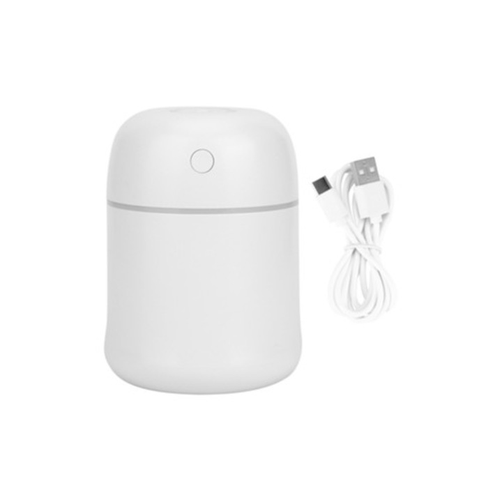 Umidificator ultrasonic 2L, 2 moduri de vaporizare, portabil USB, lumini colorate