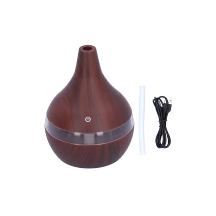 Umidificator portabil de birou 1L, umidificare silentioasa, lumina de noapte, pentru acasa si birou