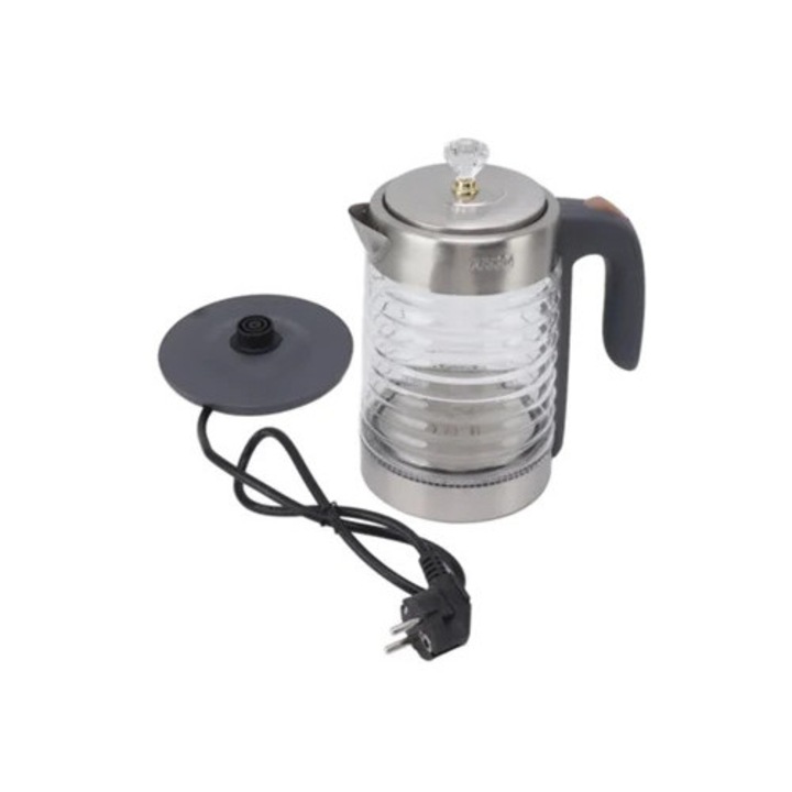 Fierbator electric din otel inoxidabil 1.7L, dublu perete, anti-arsuri, 220V