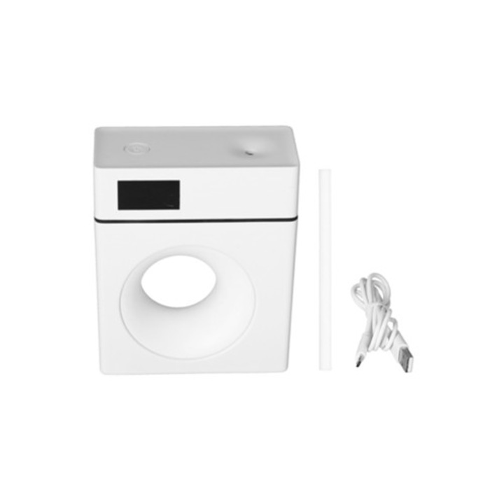 Umidificator 400ml cu aspect de lemn, difuzor de aromaterapie, iluminare LED colorata, cu telecomanda
