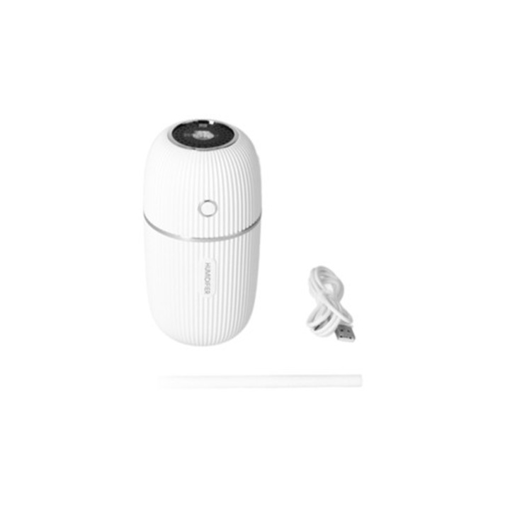 Umidificator de aer 240ml cu difuzor de aromaterapie USB, lumini LED, protectie la supraincalzire, pentru masina si acasa