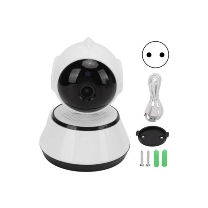 Camera de supraveghere inteligenta cu viziune nocturna infrarosu, wireless, AC100-240V