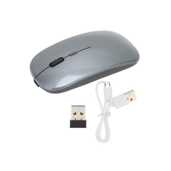Mouse wireless 2.4GHz, ajustare DPI, incarcare USB, silentios, anti-amprente