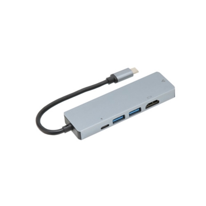 USB C 5 az 1-ben hub, Ethernet adapter, gyors adatátvitel, hőelvezetés, számítógéphez és táblagéphez