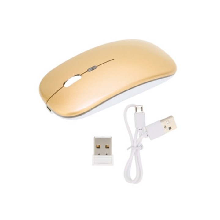 Mouse wireless 2.4GHz, ajustare DPI, incarcare USB, silentios, anti-amprente, pentru laptop