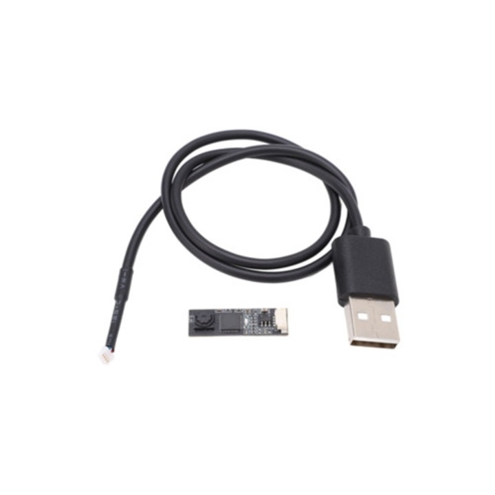 Modul HD USB kamera OV7675 chippel, 640x480 felbontás, 50°-os látómező, módosító kártya
