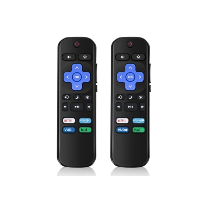 Комплект дистанционни управления за Roku TV, 2 броя, съвместими с TCL, Onn, Insignia, Hisense, Sharp, Element