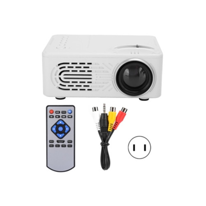 Videoproiector mini multimedia Full HD 1080p, compact, multifunctional, 110-240 V
