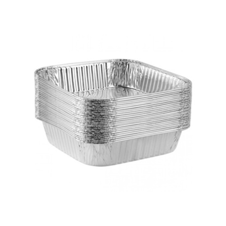Квадратна алуминиева тава за печене 20x20x5см за сладкиши и тестени изделия