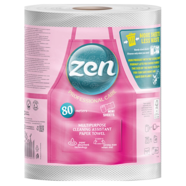 Prosop hartie monorola, Zen, 3 straturi, 615 foi, 80M