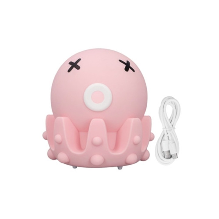 Lampa de veghe USB reincarcabila, lampa de atmosfera pentru copii, cadou de Craciun, camera pentru copii, culoare alba, dimensiuni 10x10x15cm