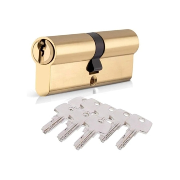 Cilindru usa 40/40, 8 chei, rezistent la impact, rezistent la gaurire, 80 mm