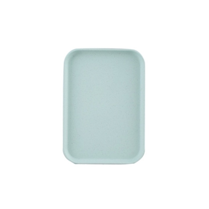 Tava servire rectangulara din paie de grau, stil nordic, pentru prajituri, fructe, gustari, multicolor, 30x45cm