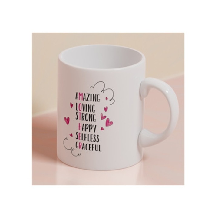 Cana ceramica cu gura larga, imprimare HD, stil englezesc, pentru cafea, ceai, ciocolata calda