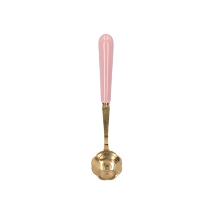 Lingura de desert din otel inoxidabil, forma de floare, set tacamuri
