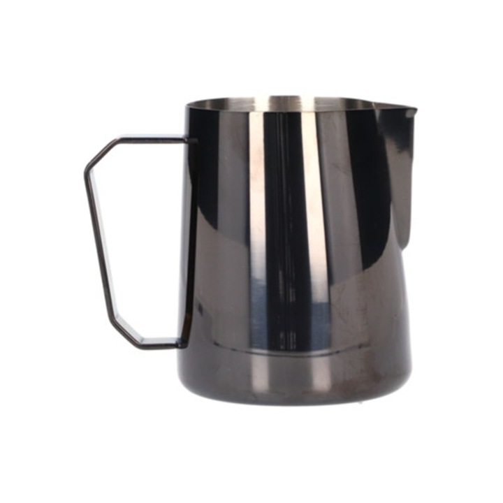 Ibric din otel inoxidabil 600ml cu cioc ascutit pentru spumarea laptelui si cafelei